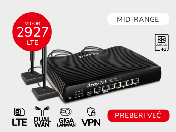 Draytek Vigor Serija 2927 LTE - Gigabitni Dual WAN 4G/LTE mobilni usmerjevalniki 